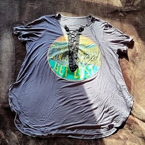 Love Sick deep vneck tee